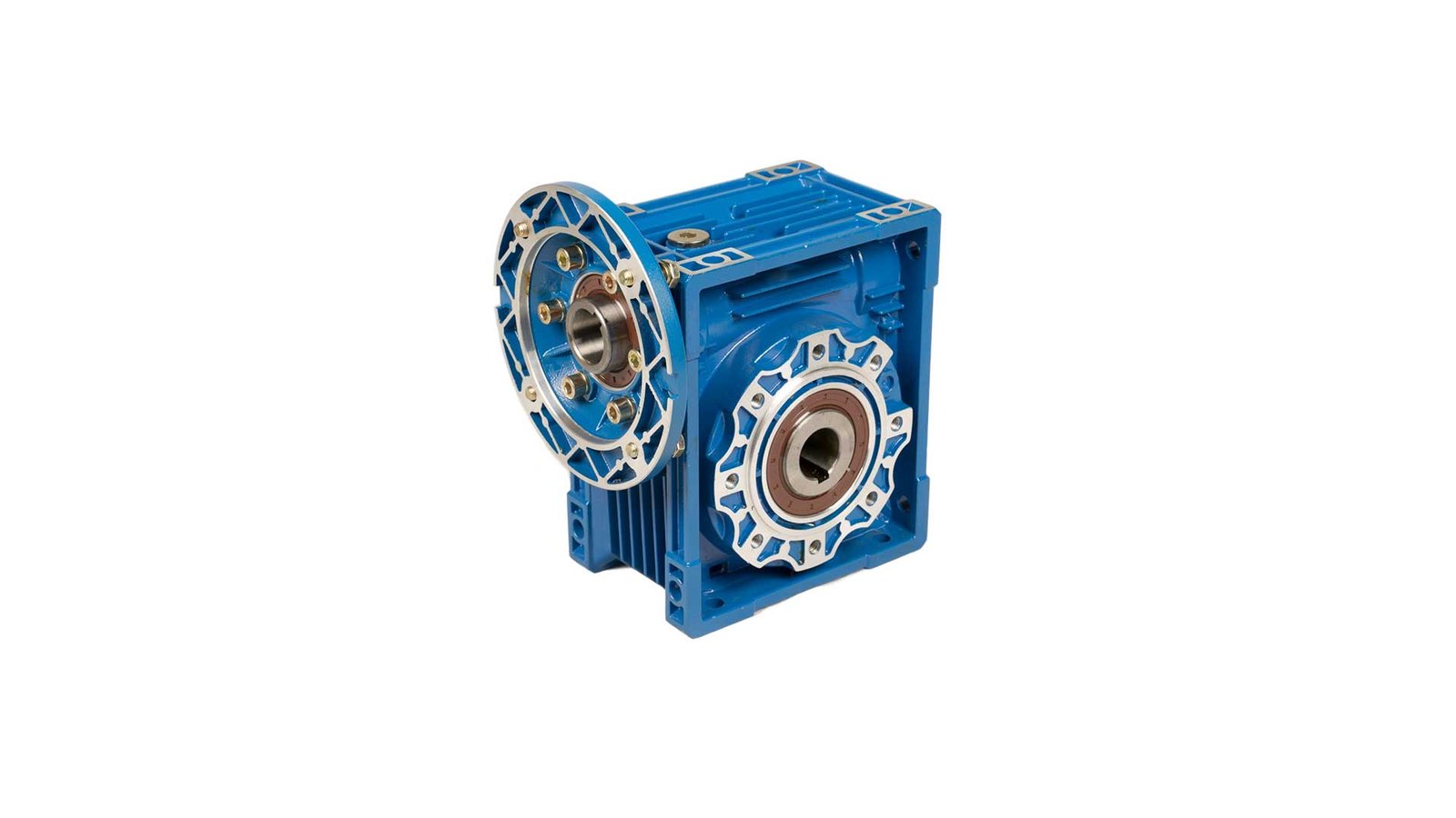 worm gearbox in blue