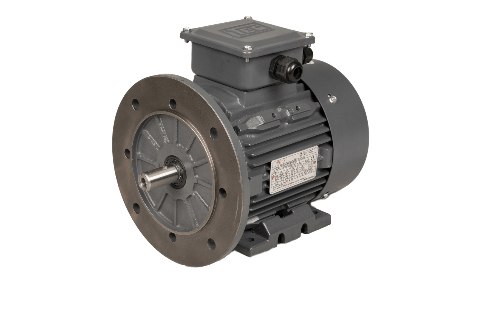 cast iron 3 phase electric motor in all grey