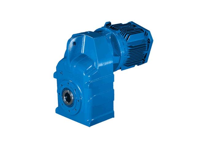 Series F Shaft mounted helical geared motor